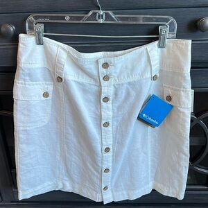 NWT. Columbia White linen A-line skirt.  Cute for summer.